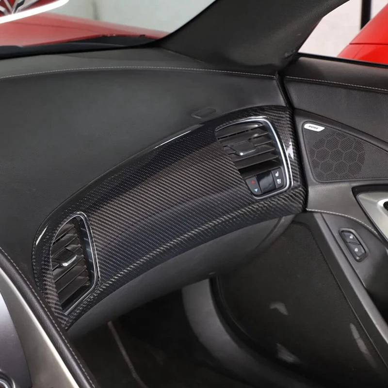Сухая отделка приборной панели из углеродного волокна для Chevrolet Corvette C7 2014-2019 Аксессуары