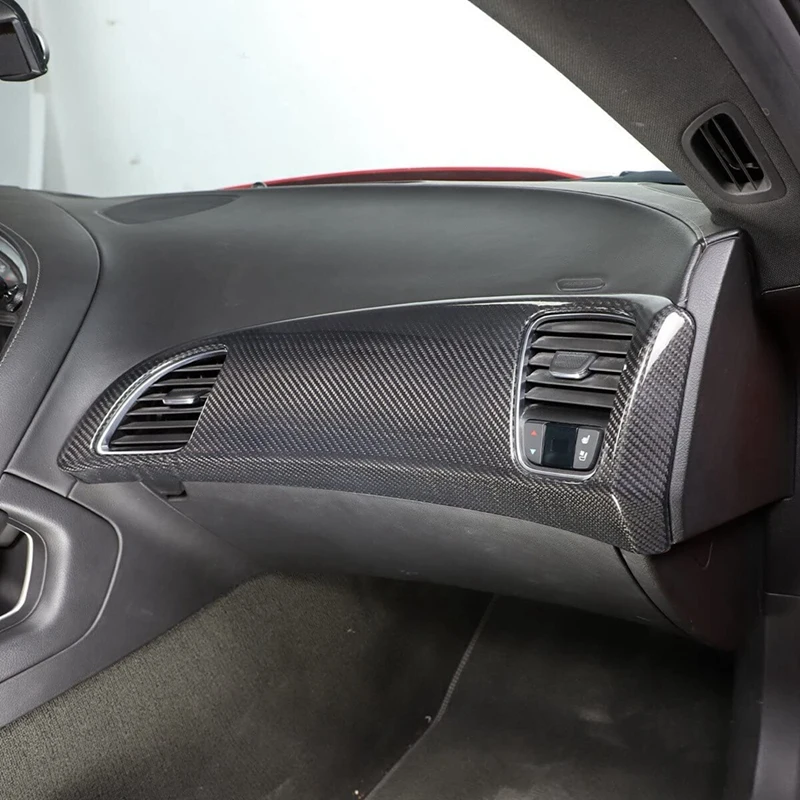 Сухая отделка приборной панели из углеродного волокна для Chevrolet Corvette C7 2014-2019 Аксессуары