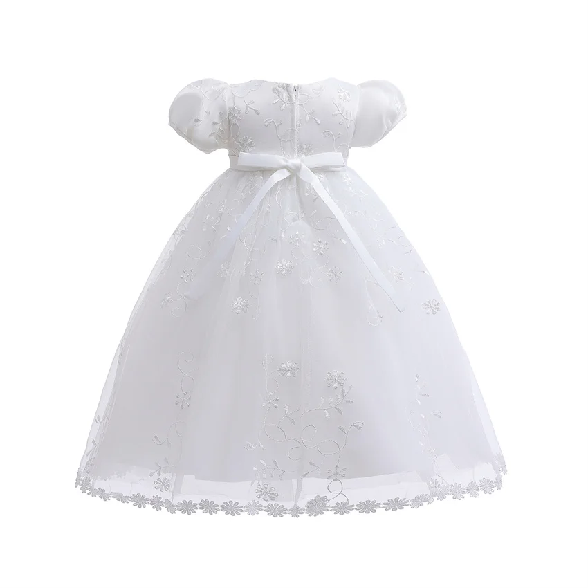 HAPPYPLUS Роскошные платья для крещения маленьких девочек, платье для крещения, кружевное детское платье подружки невесты, праздничное представление принцессы на 1-й день рождения
