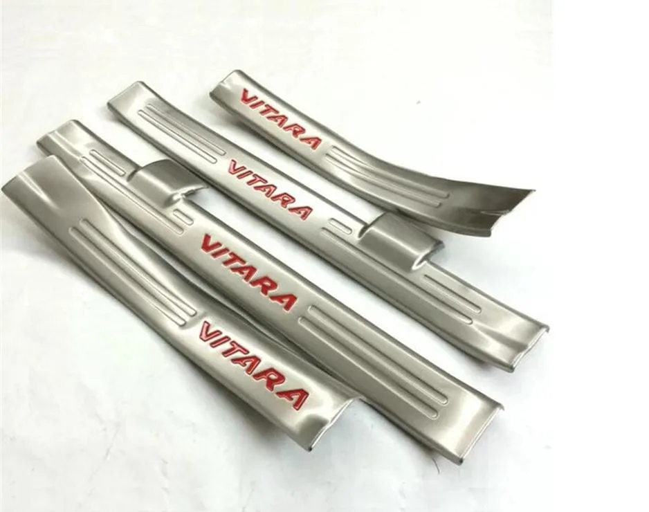 Для стайлинга автомобилей Внутренняя накладка/порог из высококачественной нержавеющей стали для Suzuki Vitara 2015-2017 Краска