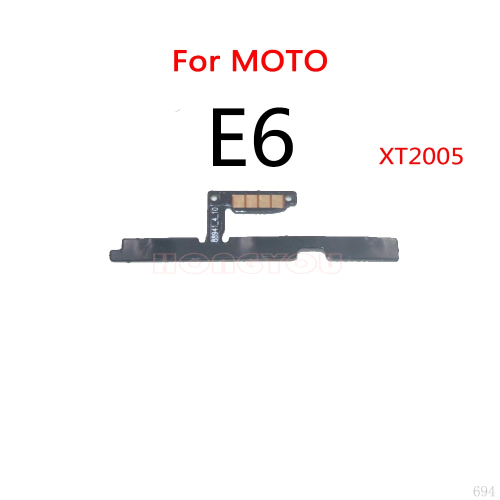 Кнопка питания, Кнопка регулировки громкости, Включение / выключение звука, Гибкий кабель для Motorola MOTO E6 XT2005 /E6 Plus XT2025