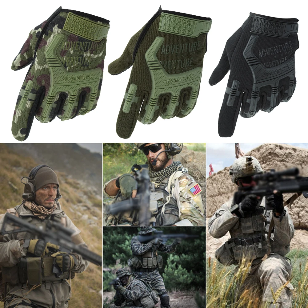 Новые мужские тактические перчатки с твердыми суставами, военные перчатки на полный палец, Велоспорт, стрельба, Страйкбол, Охота, пешие прогулки, Армейские перчатки на открытом воздухе
