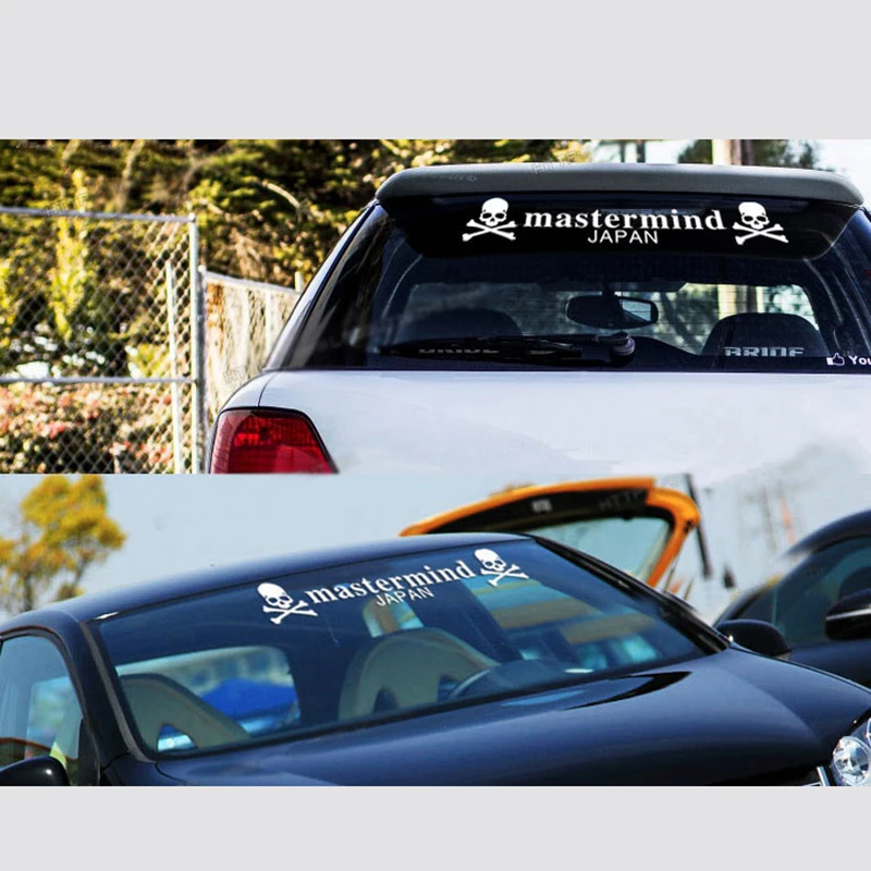 Автомобильные гонки Светоотражающее Переднее стекло Наклейка с черепом Вдохновителя Виниловая графика Универсальная для Jeep Ford Kia Subaru Audi