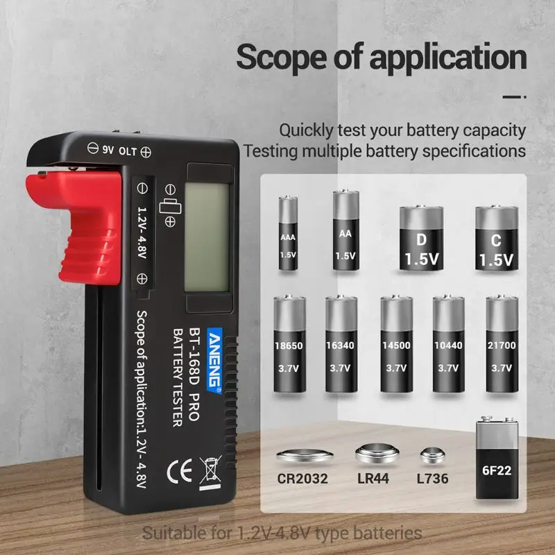 367D Battery Tester Checker Универсальный Аккумуляторный тестер для домашнего использования