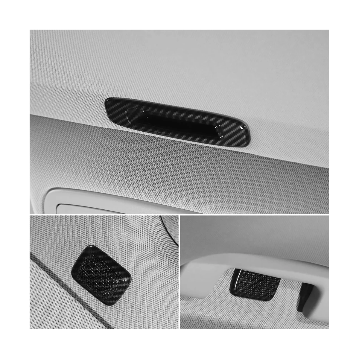 Для Chevrolet Silverado GMC Sierra 2014-2018, Накладка на ручку динамика на крыше, Комплект аксессуаров для интерьера, ABS из углеродного волокна