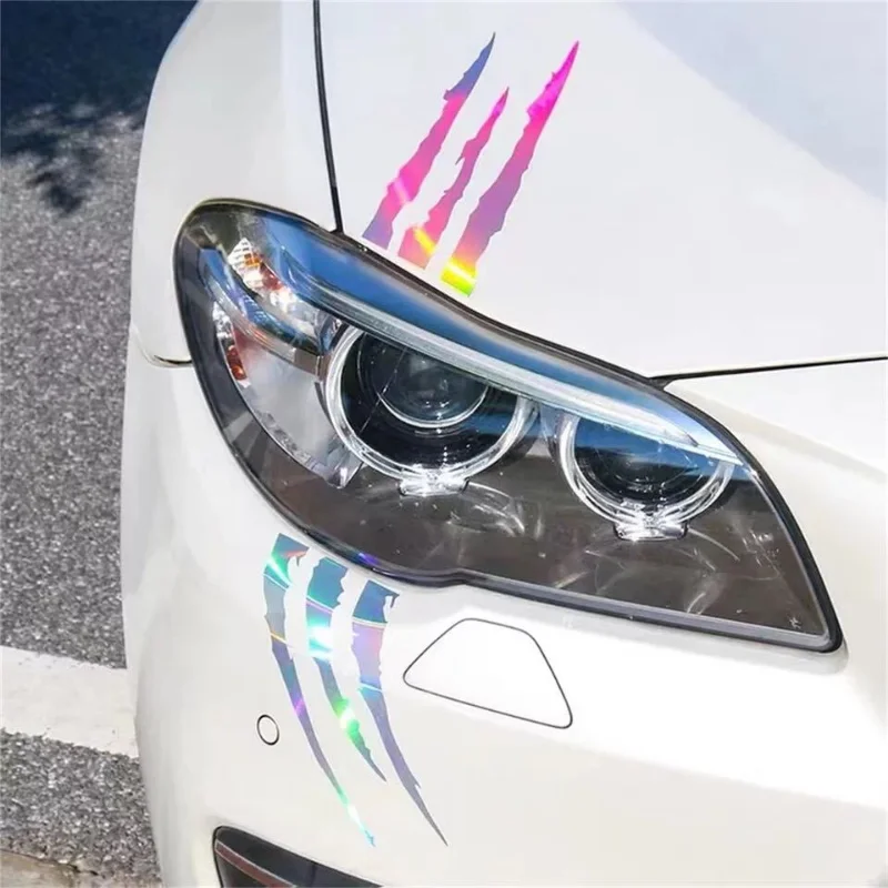 Наклейка на автомобиль Ghost Claw Scratch Stripe Marks Комплект наклеек на фары автомобиля Виниловая наклейка на автомобили Автомобильные аксессуары 40x12 см 자동차용품