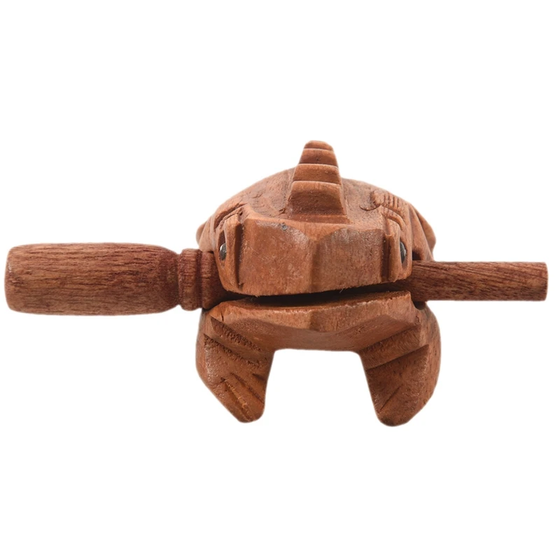 3X Резная Квакающая Деревянная Перкуссионная Музыкальная игрушка с тональным блоком в виде деревянной Лягушки