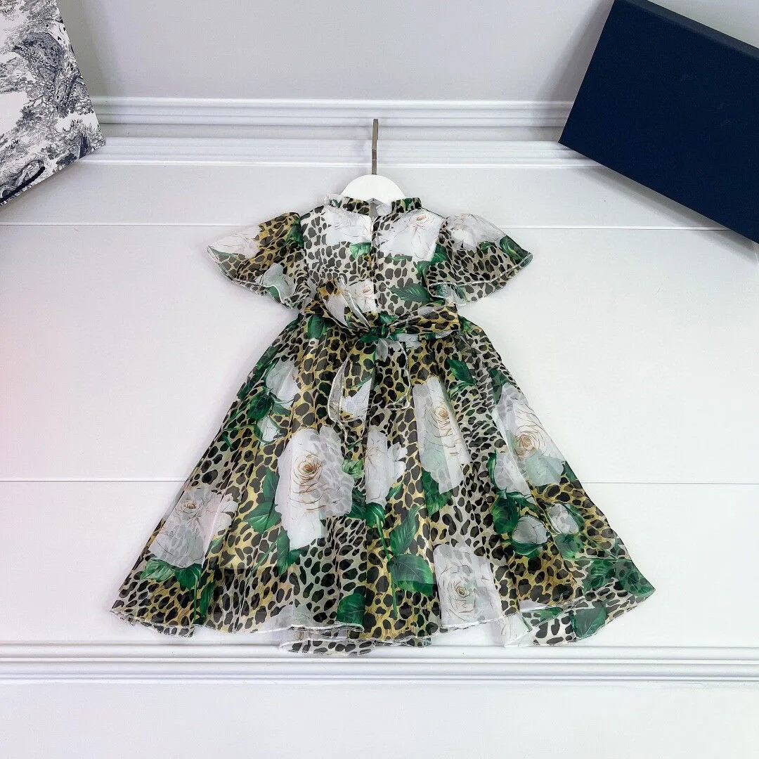 D857Girls Dress 2023, Новое летнее модное платье с цветочным рисунком для больших детей, детское летнее тонкое платье принцессы, одежда для родителей и детей, D8571G